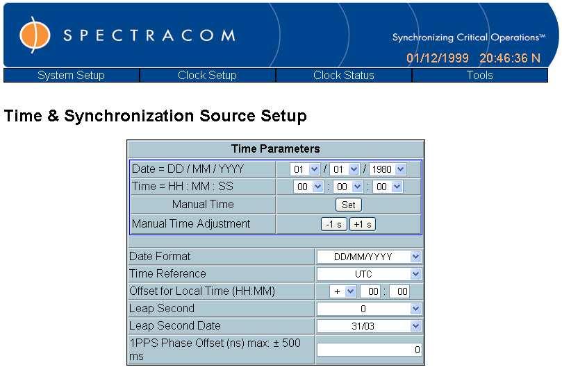 EPSILON CLOCK MODEL EC31M Spectracom Corporation 4.2.