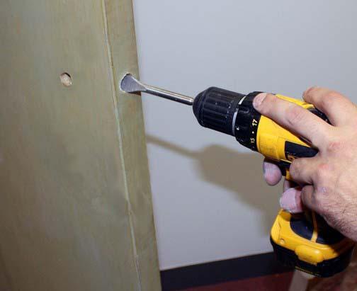 DOOR PREP: DRILL HOLES IMPORTANT: Remove all burrs from wire holes. Sharp edges can eventually wear away wire insulation. 9. DRILL THE FOLLOWING HOLES IN THE DOOR 9A.