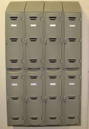 To close any gaps between lockers or for a more aesthetic look, we
