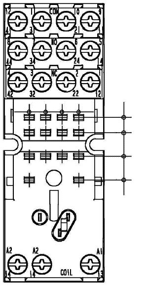 Socket Dimensions Terminal arrangement/ internal connections (top view)/ mounting holes PYF-ESN 7. Label 7.