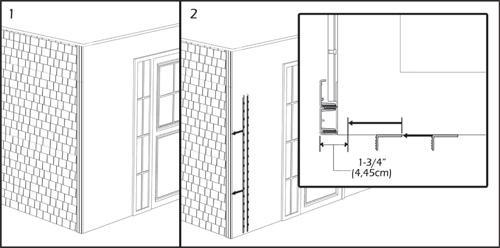 another base or installation of siding (see image above). 3.