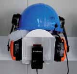 The rechargeable ear muff has a plug-in system that ensures quick changeover (outside the ATEX zone) and thus minimizes downtime