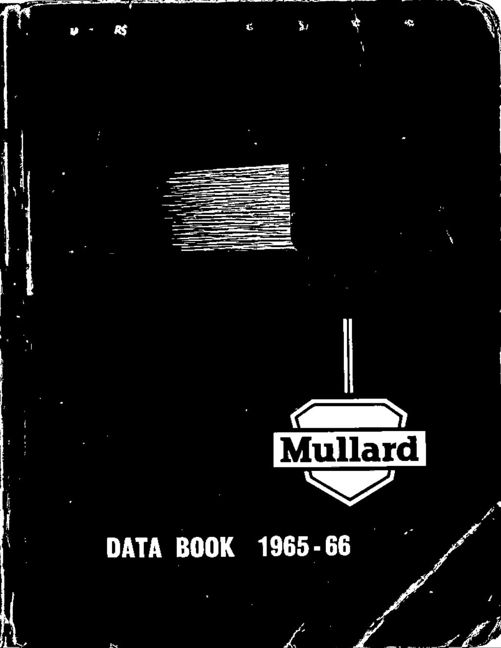 Vacuum Tubes PDF CDROM Valves Mullard Data Book 1965-66 