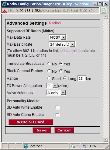 RLX2 Series 802.11a, b, g, n Detailed Radio Configuration / Diagnostics 6.2.5 Advanced Settings It is important to allow many industrial protocols to communicate properly over the RLX2 radios.