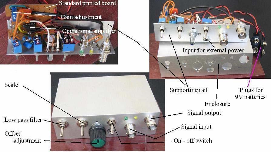 Figure 6. Charge Amplifier. Figure 7. Charge Amplifier Constructive Details.