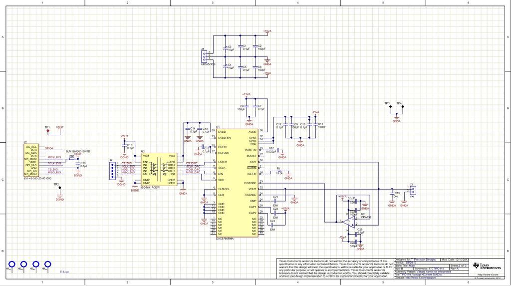 www.ti.com Appendix A. A.1 Electrical Schematic The Altium electrical schematic for this design can be seen in Figure 13.