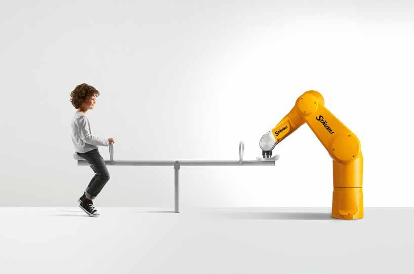 MAN AND MACHINE What if robots (truly) worked with humans? Today, the Stäubli Robotics collaboration between man and machine is making headway.