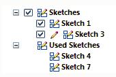 Lesson 9 Sketches in PathFinder In PathFinder, there are two sketch collectors (Sketches and Used Sketches).