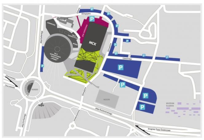 BY LOCAL PUBLIC TRANSPORTATION How to get to Spodek Arena from the central railway station in Katowice: Arrive walking in 15 minutes (2.5 km) by taxi from pl.