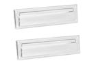 Stainless Steel Mail Slots/Magazine 620 621 622 Magazine size letter box plate with standard (open) back plate.