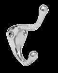 All-purpose hook in traditional design. Made from cast brass, cast aluminum, or epoxy-coated aluminum.