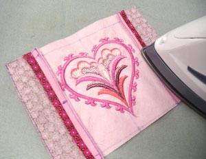 Press the back seams open with an iron.