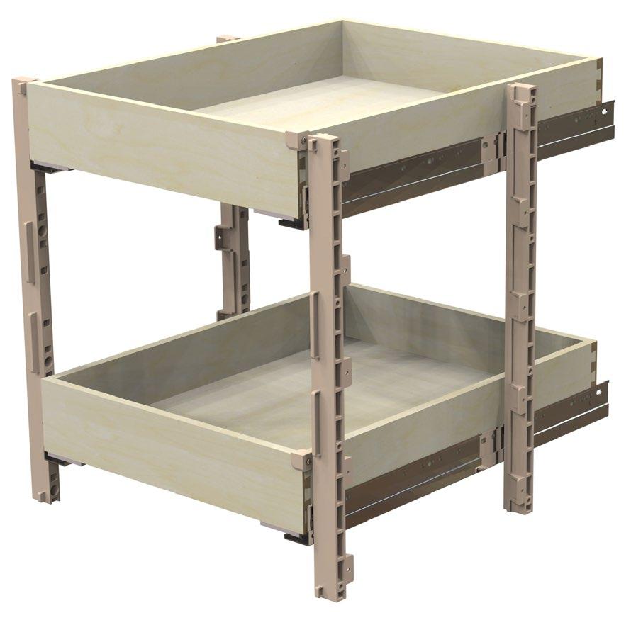 QuikTRAY Two Drawer Kits for 15, 18, 21, and 24 Cabinets The QuikTRAY Two Drawer Kit is all you need to turn normal cabinets into something that is truly functional.