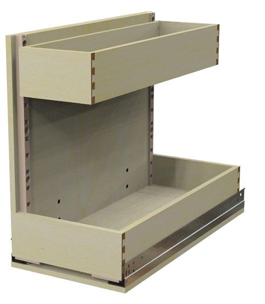 Boxes and Side Panels are constructed from Prefinished, Edge-banded, Birch Plywood.