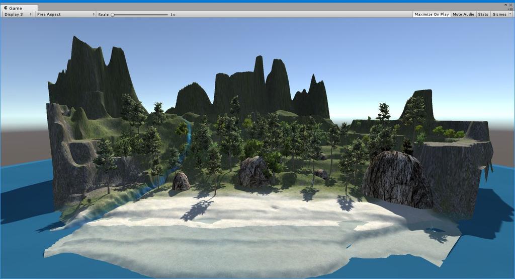 7.1.3 Environment Background Environment Based on the setting of game background and tasks, the background environment requires forests for tree log and river for clean water.