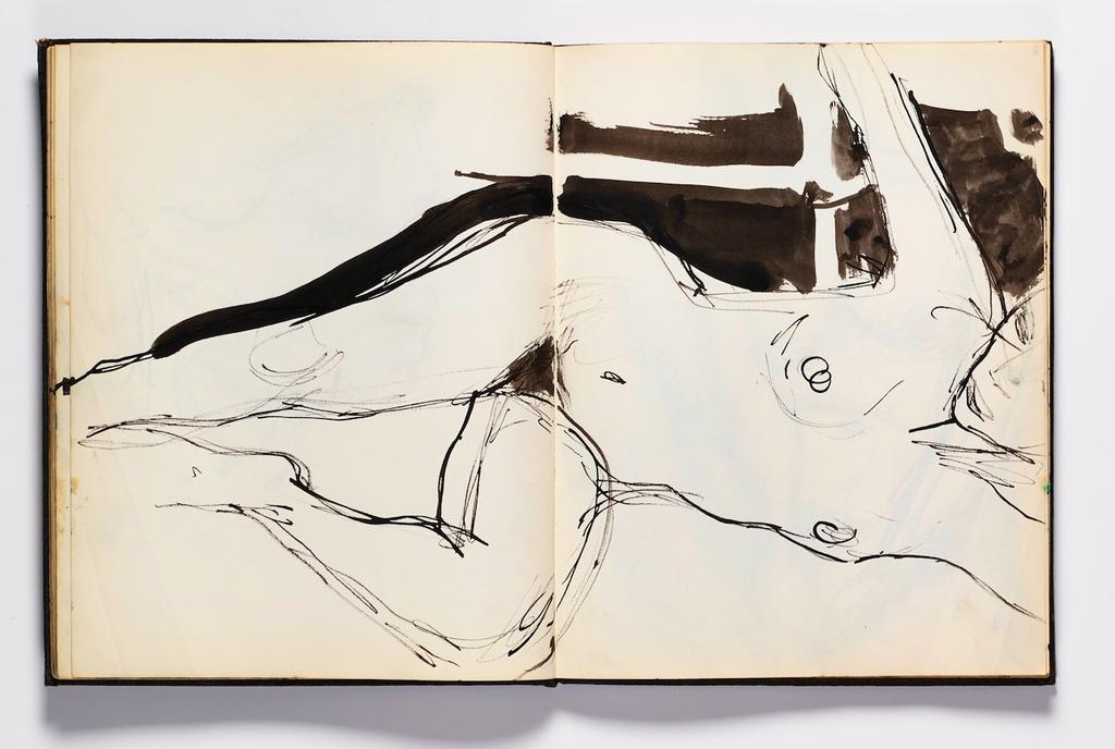 Richard Diebenkorn, Untitled from Sketchbook #2, pages 26 27 (1943 93), graphite on paper