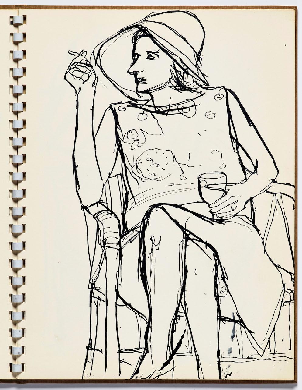 Richard Diebenkorn, Untitled from Sketchbook #13, page 13 (1965 66), pen