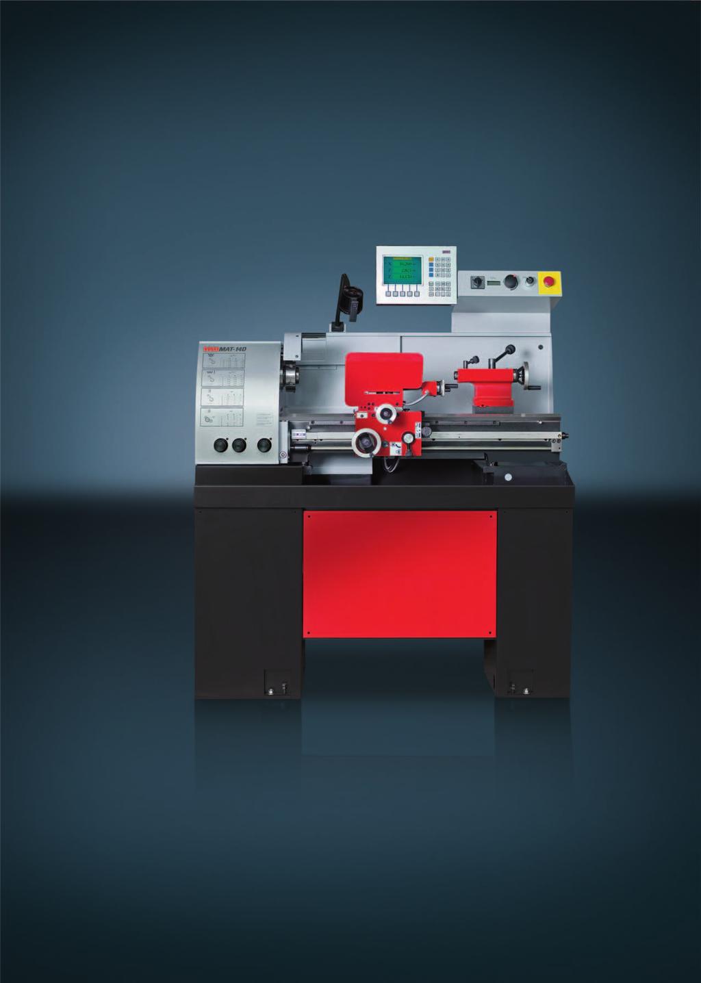 EMCOMAT 14S/14D [ Digital display] - 3-axis digital display with color screen (EMCOMAT 14D) [ Chuck protection] - With limit switch - Main spindle with 40 mm spindle bore [ Tailstock] - Made from