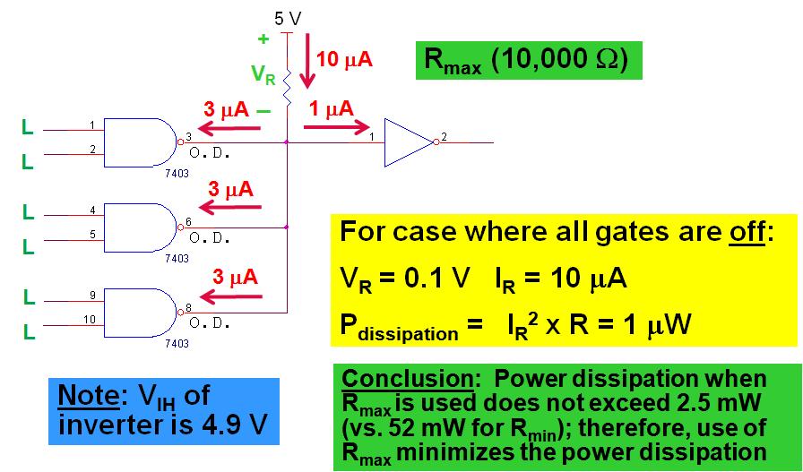 o pull-up resistor calculation example,