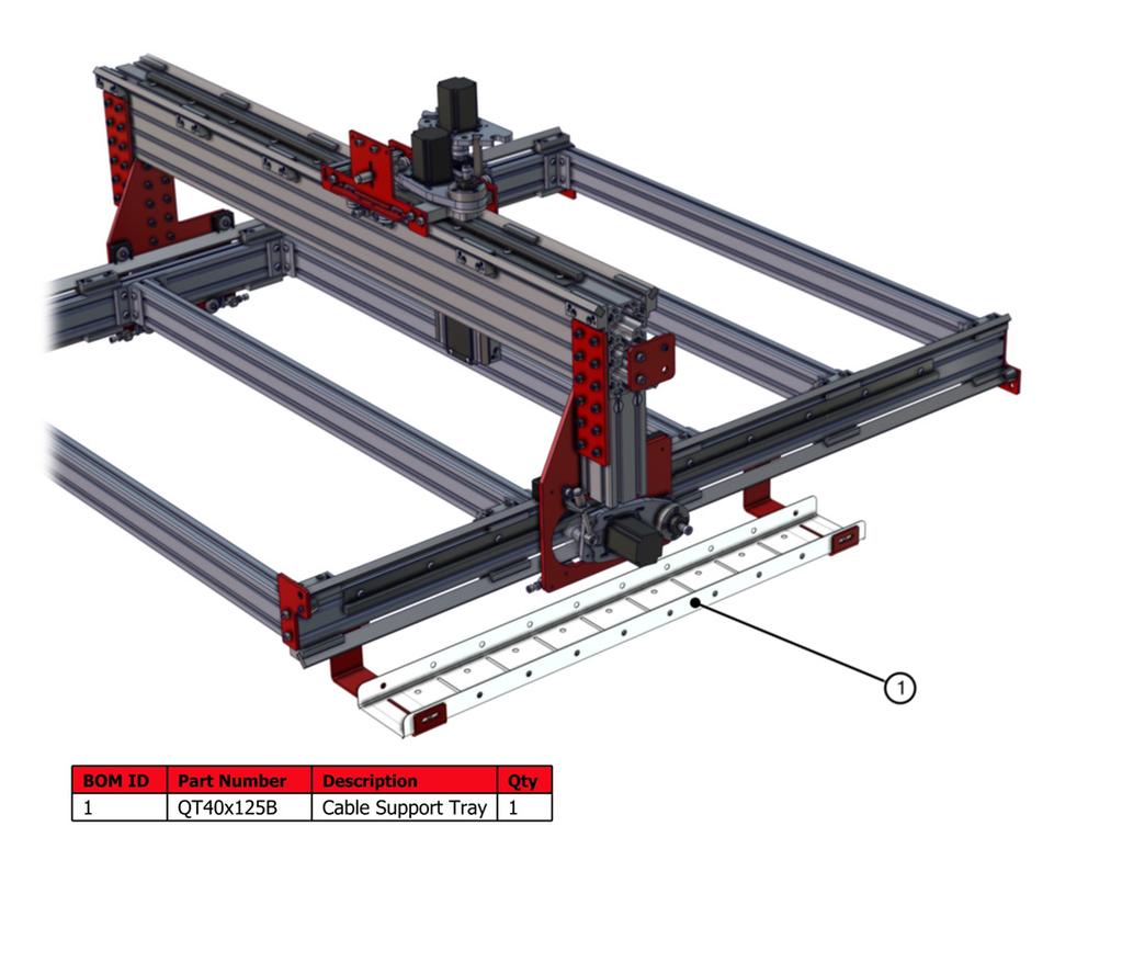 1.5 SET CABLE TRAY ON SUPPORT BRACKETS Set the
