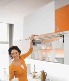 AVENTOS HS for up & over lift systems Ideal for large-area, single fronts.
