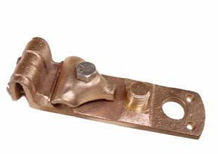 Flat Mounted Bases #60X - Bronze No-Nail Point Base with 3/8 inside and 5/8 outside threads with clamp type cable fastener. Wt..96 lb.