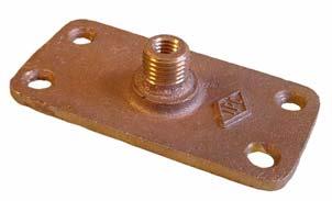 #179A - Bronze Flat Metal Point Connector, same as above only with 1/2 inside thread. Wt..40 lb. #A179A - Aluminum with 1/2 inside thread. Wt..12 lb.
