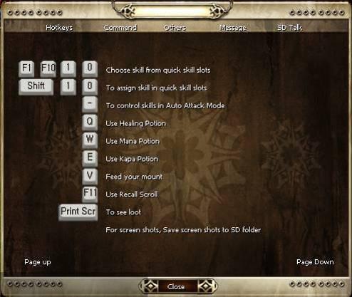 e. Help Window: the game main help source and contains many useful info. Tabs are : 1. Hotkeys: Useful shortcut buttons for many actions inside the game. 2.