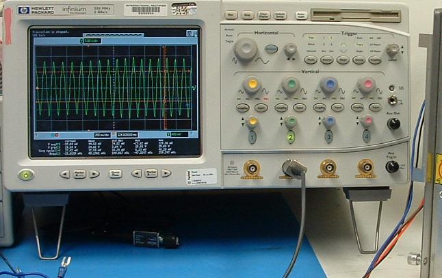 Motor Back EMF Constant (Ke) Again connect two phases of the motor to an oscilloscope. Turn the motor at a constant rate and record the waveform as shown in Figure 4.