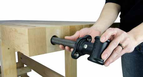 Before you install the Vise Screw, you must mark, drill, and tap mounting holes for the flange.