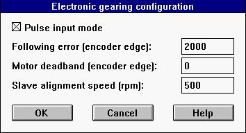 CHAPTER 5 - ADJUSTABLE PARAMETERS The parameters used for electronic master/slave gearing applications are accessible via the Indexer / Electronic Gearbox submenu of the Advanced functions menu, in