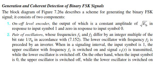 10. Explain the non-coherent detection of FSK signal and