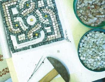 Mosaic Workshops The workshops mosaic by Moira Schepel and Irene Bertoni (2 artists resident in Competa) cost from 380p.p. and include the following: - 7 nights accommodation, single supplement will be added - 5 days of mosaic lessons Monday through Friday from 09.