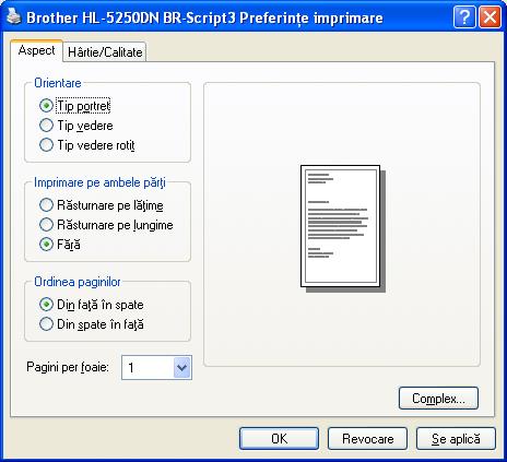 3. Drivere şi Softuri Preferinţe Imprimare 3 Notă Dacă utilizaţi Windows NT 4.0, Windows 2000 sau XP, puteţi accesa căsuţa de dialog Preferinţe Imprimare făcând clic pe Preferinţe Imprimare.