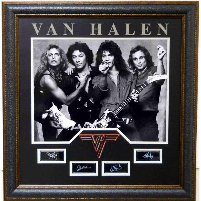 Item #310 Van Halen -16X20 Black & White Photograph -Laser Engraved Autographs &