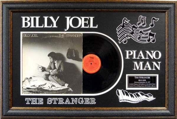 Item #315 Billy Joel Strangers Album Collage -Real Unsigned Full Sized Vinyl Album -Laser Cut 3-D