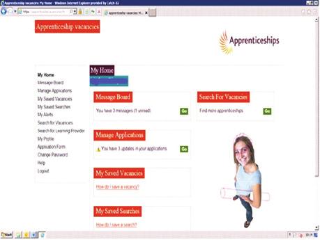Apprenticeship website When searching you will see this page and you can search for specific type of job which will narrow down your results or you can be broader with your search.