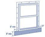Apply a continuous bead of sealant adjacent to the side jambs of the window.