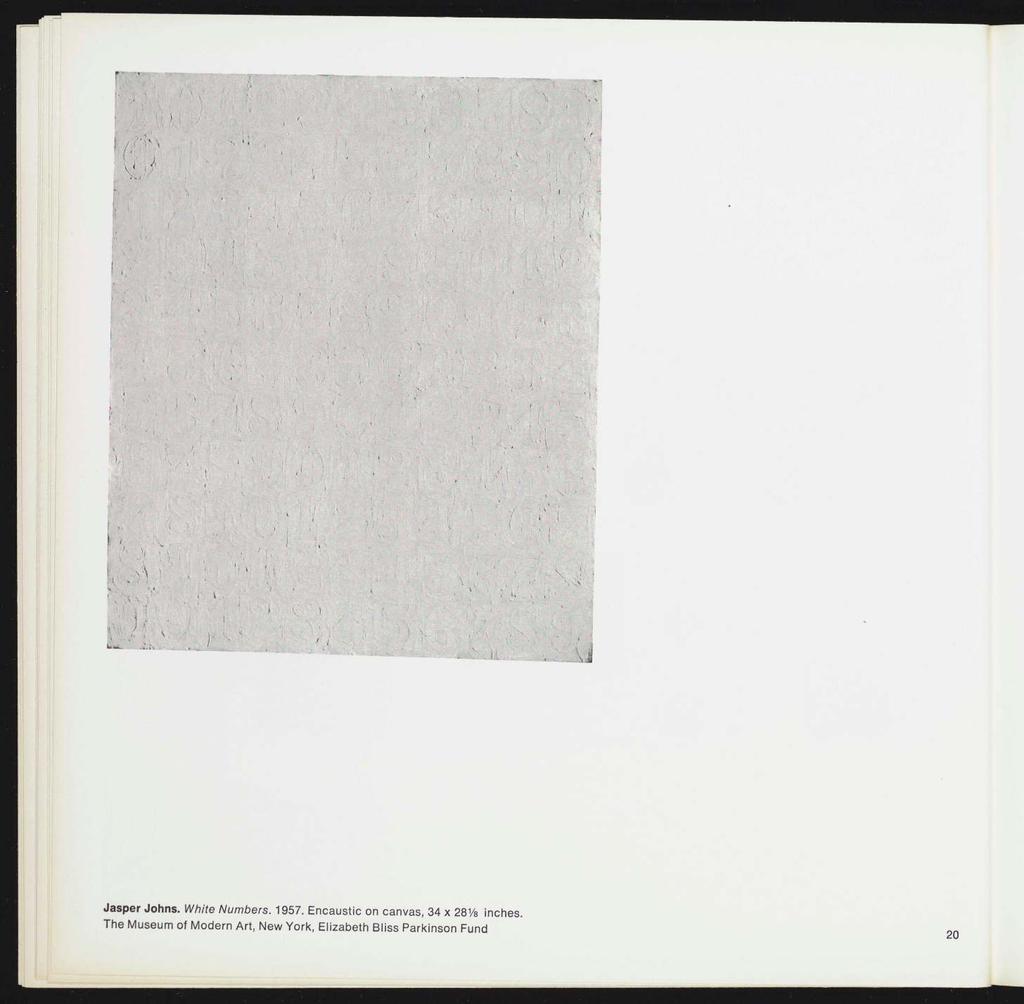 r- 1/s Jasper Johns. White Numbers. 1957.