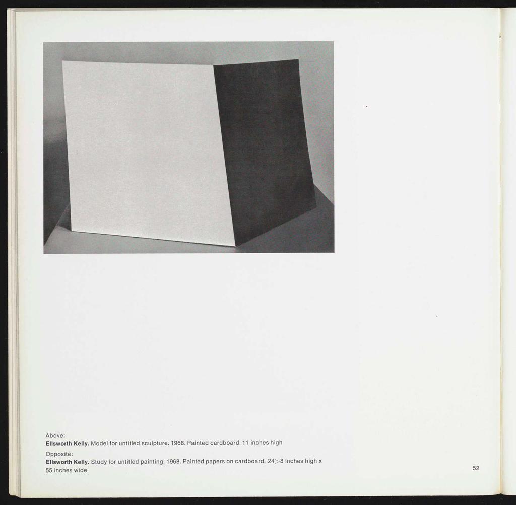 Above: Ellsworth Kelly. Model for untitled sculpture. 1968.