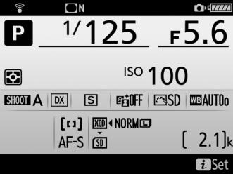 When an Eye-Fi card is inserted, its status is indicated by an icon in the information display: j: Eye-Fi upload disabled. k: Eye-Fi upload enabled but no pictures available for upload.