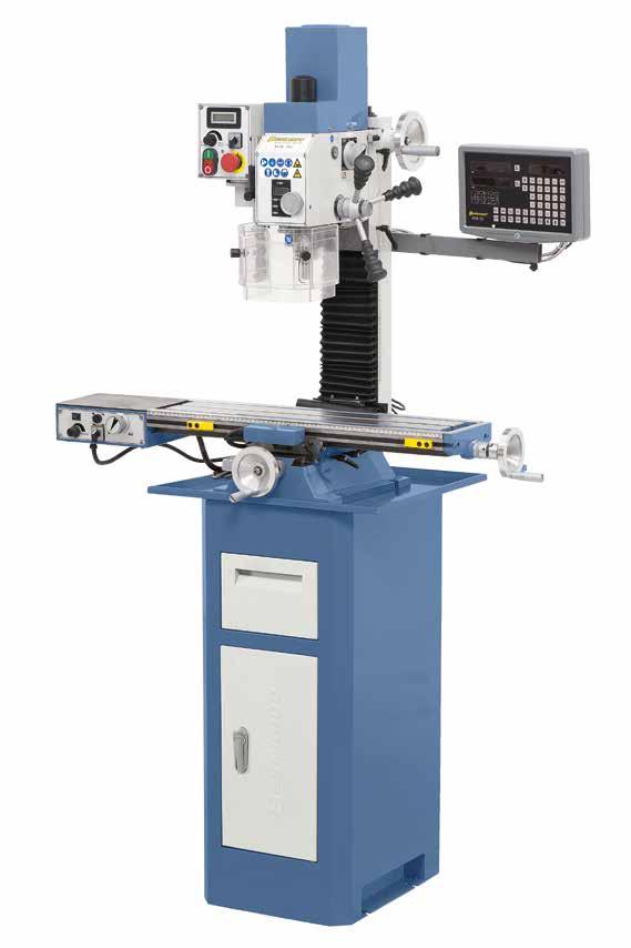 The drilling and milling machine KF 25 Pro features a high speed range up to 3000 rpm, a powerful drive motor (900 W) and a MT 3 spindle taper making this model ideal for user with high expectations.