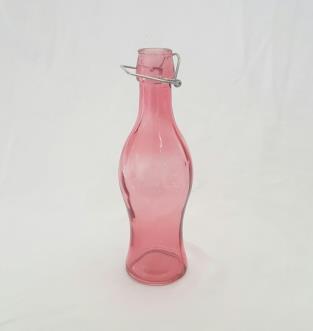 Glass Bottle Red H: 25.