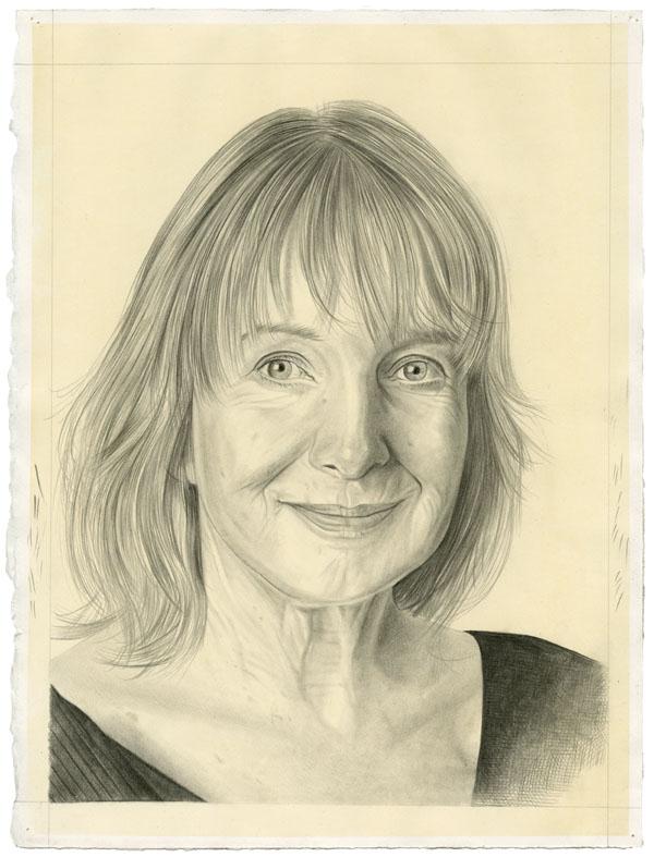 In Conversation: Mary Corse with Alex Bacon Portrait of the artist. Pencil on paper by Phong Bui.