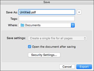 You see the Save Converted File As window: 10. Click the Export button. The file is saved and then opened in an application associated with the file type you selected, if available on your system.