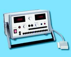 The user friendly test equipment facilitates further tests such as determination of the response voltages of the measuring elements, and testing and setting of the