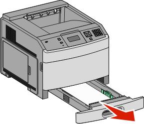 Note: If the paper is not easy to remove, then open the rear door and remove the paper from there. 6 Align and reinstall the print cartridge.