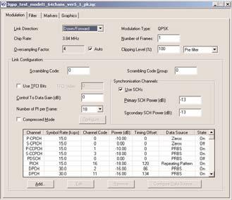 Data Editor TETRA T1 protocol menu In addition to the comprehensive TDMA standards, TM enables you to produce a waveform that simulates any TDMA signal with the Generic Frame Editor.