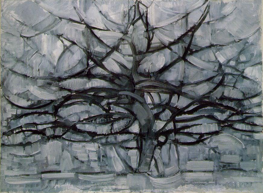 This painting is one of the first times that Piet Mondrian started to make his work more abstract. His natural subjects began to look more abstract.
