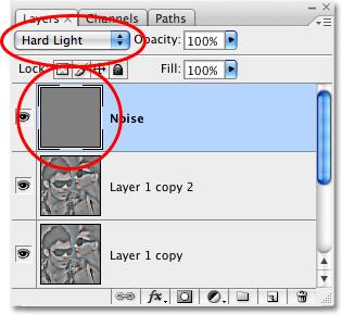 As soon as you select Hard Light, you ll see a new option become available directly below it, called Fill with Hard-Light-neutral color (50% gray). This option will fill the new layer with gray.